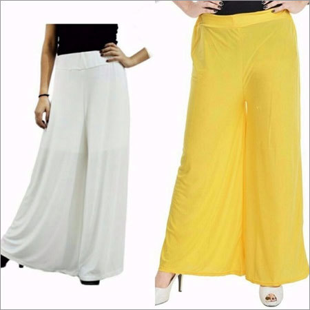 Plain Lycra Palazzo - Size S, M, L, XL | Quick Dry, Washable, Plain Design for Summer and Winter Seasons