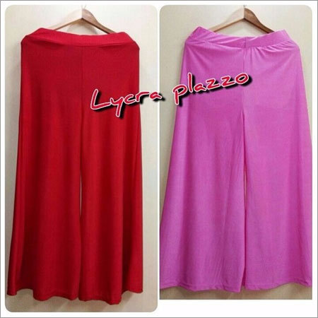 Plain Lycra Plazzo - S, M, L, XL | Quick Dry, Washable, Suitable for Summer and Winter, Plain Pattern for Versatile Wear