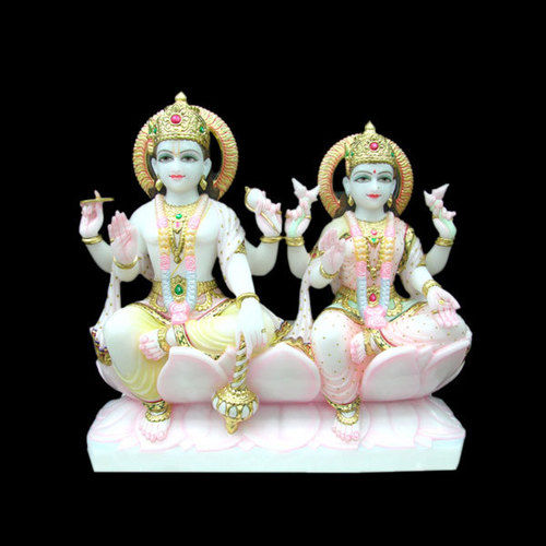 Marble Vishnu Lakshmi Statue