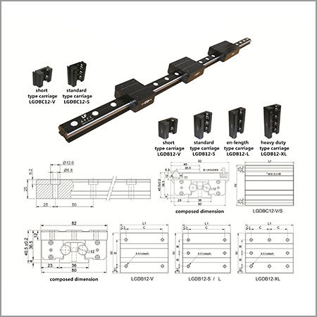 Outside-shafted Dual Rail Linear Guide