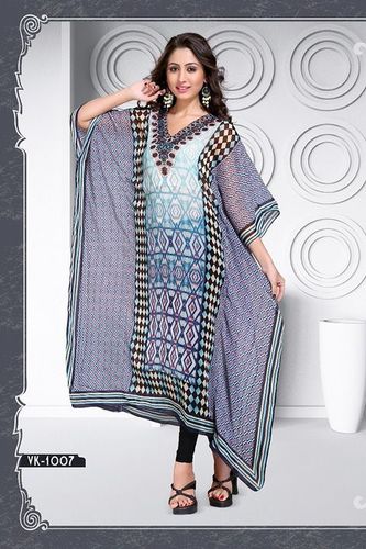 Grey And White Fancy Designer Kaftan