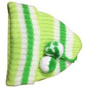 Woolen Cap - Woolen Material, Kids Size, Green Color - Very Comfortable For Winter, Perfect Fitting Design