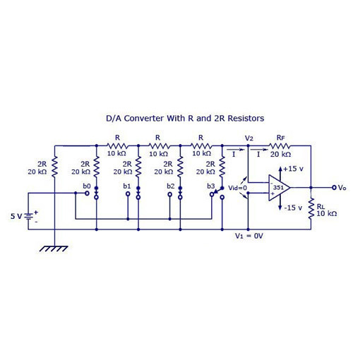 Digital To Analog Converter Weighted Resistor
