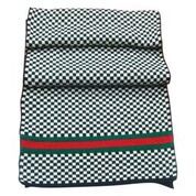 Woolen Muffler - Wool, Medium Length | Black & White Checked Pattern, Machine Knitted for Daily Winter Use