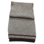 Woolen Muffler - Medium Length, Checked Pattern | Black Machine Knitted Wool for Daily Winter Wear