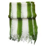 White & Green Ladies Muffler