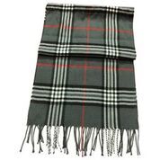 Muffler - Wool Knitted, Medium Length | Grey Checked Design for Daily Winter Use