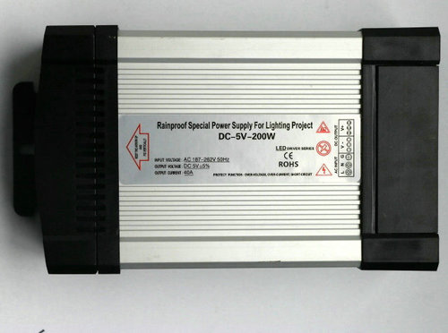 DC 5V 200W Rainproof LED Power Supply