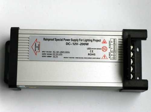 DC12V 200W showerproof led power supply