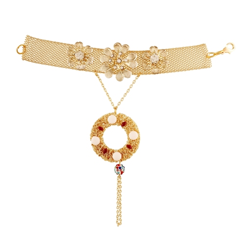 Floral Golden Bracelet For WomenA