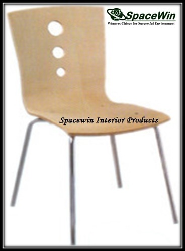 Restaurant Chair - Metal & Plywood, 45x45x80 cm, Beige | Comfortable Seating, Durable Design, Easy Cleaning, Lightweight, Stackable, Modern Style