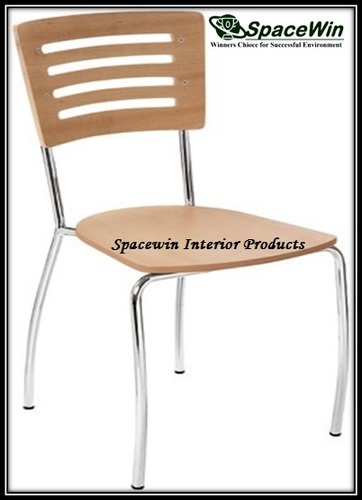 Cafeteria Chair - Wood & Metal, 18"x17"x36", Beige | Durable, Comfortable, Stackable, Easy Cleaning, Modern Design