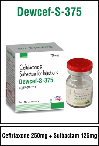 Ceftrixone 250 mg + Sulbactum 125 mg