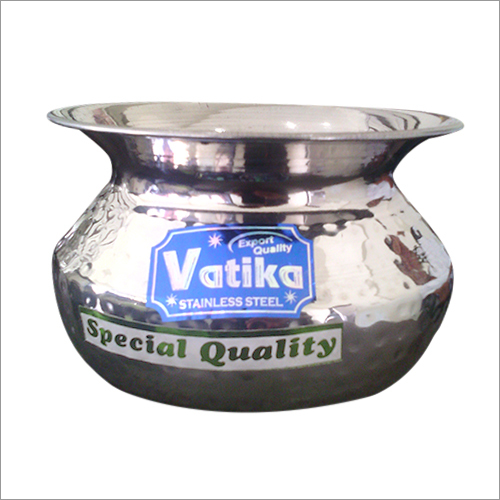 Stainless Steel Patili - Silver Polished Finish, 1-5 mm Thickness | Durable Stainless Steel, Ideal for Home Cooking