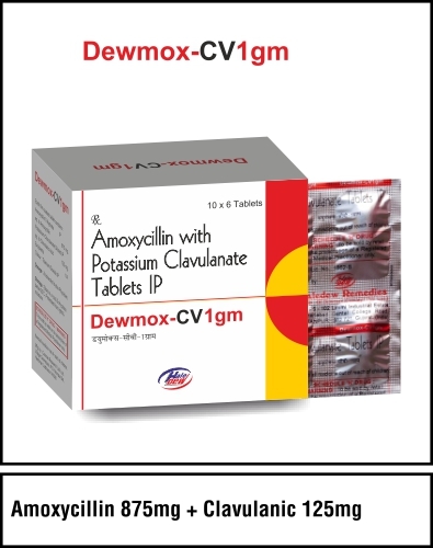 Amoxycillin 875 mg +Clavulanic 125 mg