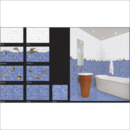 Blue Glossy Light Dark Series Wall Tiles