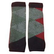 Woolen Ankle Length Socks - Multi Color, Middle Elasticity | Washable, Embroidered Design for Winter Wear