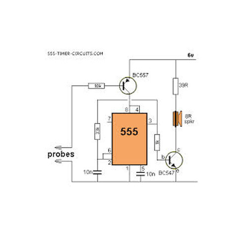 Continuity Tester Using 555