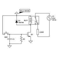 Timer Circuit Exciting Time Delay Relay