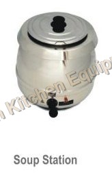 Soup Station - Stainless Steel, Semi-automatic And Automatic | Silver And Black, Ideal For Canteen, Hotel, Restaurant Use, 1-year Warranty