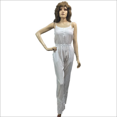 Ladies White Jumpsuit