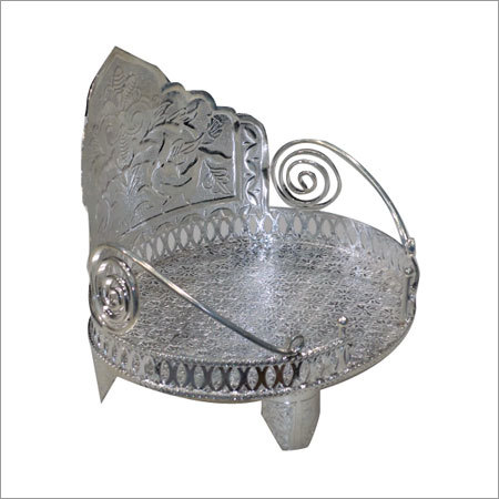 Silver Singasan Sada Oval - 92.5% Sterling Silver, 5x4x2 Inches, Polished Finish | Handcrafted, Elegant Oval Design, Durable Material
