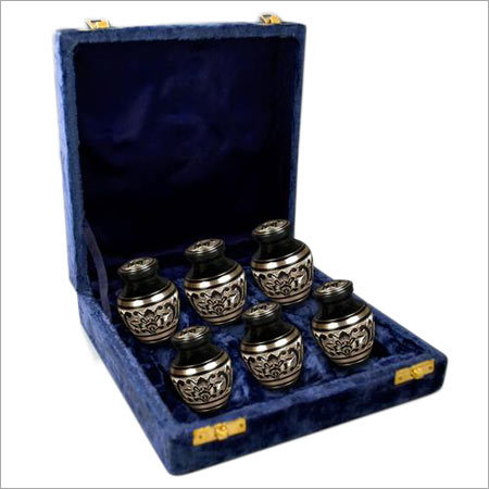 Brass Black Engarved Keepsakes Urn