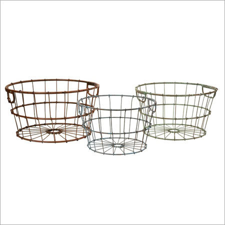 Golden Metal Wire Baskets