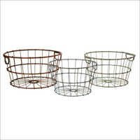Golden Metal Wire Baskets