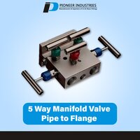 H Type Pipe To Flange 5 Way Manifolds Valves