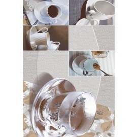 Digital Glossy Tile Tea Set Design