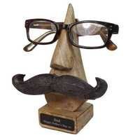 Decorative Beautiful Wood Spectacle Holder For Dad - Standard Size, Smooth Wood Finish | Handmade, Handcrafted, Standalone