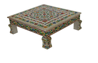 Chowki - Durable Wooden Structure , Versatile Design for Indoor and Outdoor Use