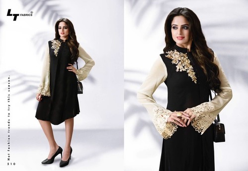 Lt Georgette Embriodary kurti