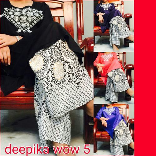Deepika wow rayon top with plazoo