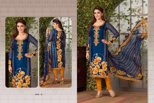 Rakhi fine glace cotton Embriodary suit