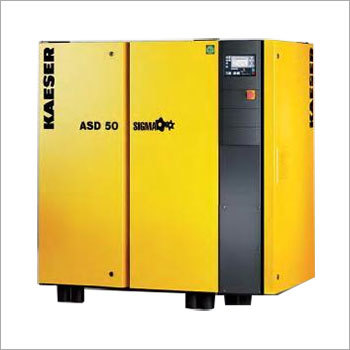 Yellow & Gray Screw Air Compressor