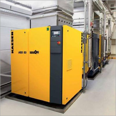 Yellow & Gray Reciprocating Air Compressor