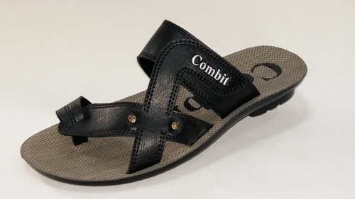 Blk Men Pu Slipper