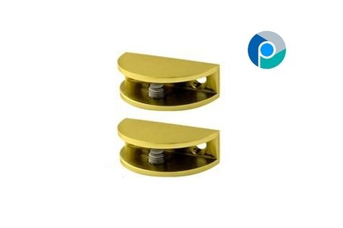 Brass Glass D Brackets