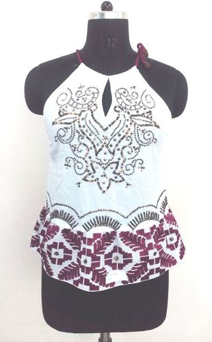Beaded Cotton Top