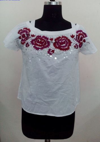 Beaded Cotton Top