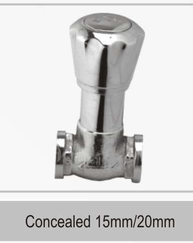Concealed Water Tap - Brass, 15mm/20mm, Chrome Finish | Leakproof, Easy Installation, Water Saving, Stylish Look