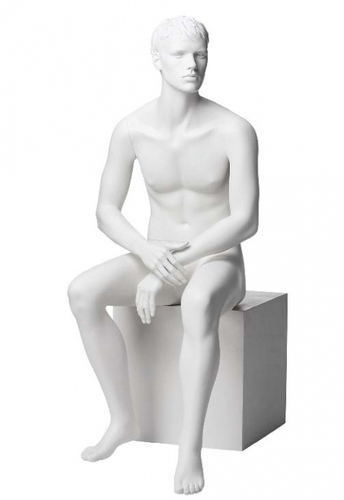 Plastic Sitting Male Mannequins