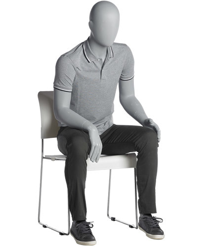 Black Seated Male Mannequins