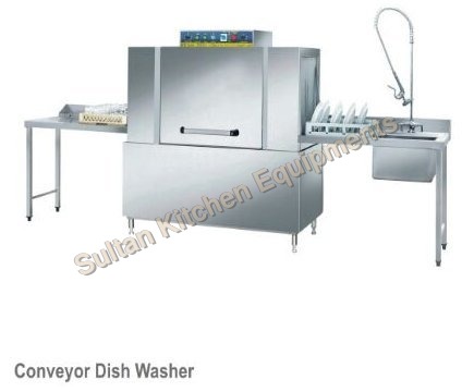 Gray And Silver Conveyor Dish Washer