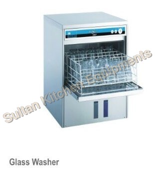 Glass Washer - Metallic Build, Semi-Automatic & Automatic Modes | Gray and Silver Finish, Ideal for Canteens, Hotels, Restaurants, 220-380 Volt Power, 1-Year Warranty