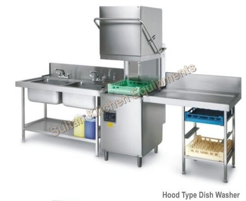 Gray And Silver Hood Type Dish Washer
