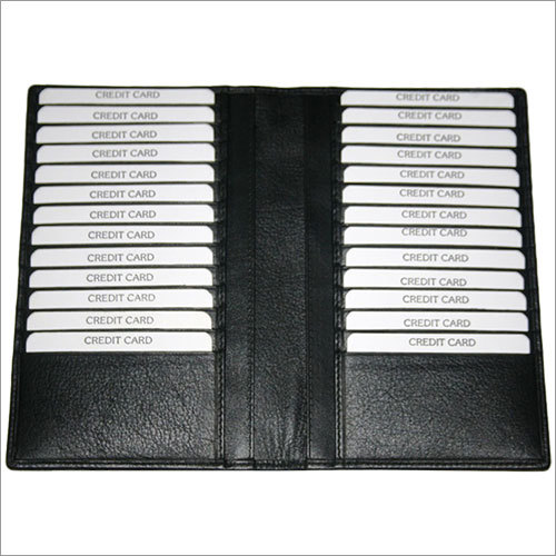 Black Leather Card Holders