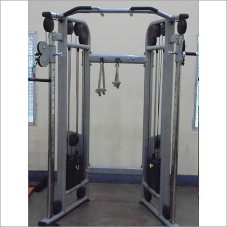 Exercise Machines - Steel 200x150x220cm Silver | Dual Cable System Durable Build Full Body Utilization Multiple Strength Training Exercises 200kg Capacity 1-Year Warranty